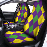 Mardi Gras Argyle Pattern Print Universal Fit Car Seat Covers 102422