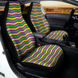Mardi Gras Fat Tuesday Chevron Print Universal Fit Car Seat Covers 102422