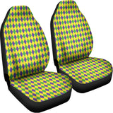 Mardi Gras Fat Tuesday Pattern Print Universal Fit Car Seat Covers 102422
