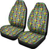 Mardi Gras Fleur De Lis Pattern Print Universal Fit Car Seat Covers 102422