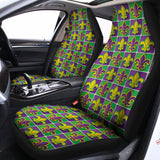 Mardi Gras Fleur De Lis Pattern Print Universal Fit Car Seat Covers 102422