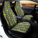 Mardi Gras Fleur De Lis Pattern Print Universal Fit Car Seat Covers 102422
