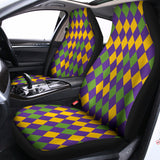 Mardi Gras Harlequin Pattern Print Universal Fit Car Seat Covers 102422