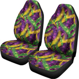 Mardi Gras Palm Leaf Pattern Print Universal Fit Car Seat Covers 102422