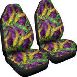 Mardi Gras Palm Leaf Pattern Print Universal Fit Car Seat Covers 102422