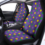 Mardi Gras Polka Dot Pattern Print Universal Fit Car Seat Covers 102422