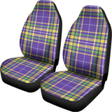 Mardi Gras Tartan Plaid Pattern Print Universal Fit Car Seat Covers 102422