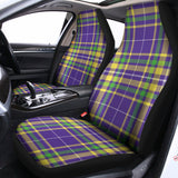 Mardi Gras Tartan Plaid Pattern Print Universal Fit Car Seat Covers 102422
