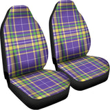 Mardi Gras Tartan Plaid Pattern Print Universal Fit Car Seat Covers 102422