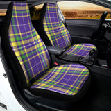 Mardi Gras Tartan Plaid Pattern Print Universal Fit Car Seat Covers 102422