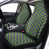 Mardi Gras Zigzag Pattern Print Universal Fit Car Seat Covers 102422