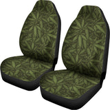 Marijuana Leaf Pattern Print Universal Fit Car Seat Covers 102422