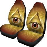 Masonic Eye Sight Print Universal Fit Car Seat Covers 102422