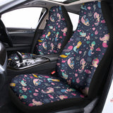 Mermaid Cartoon Pattern Print Universal Fit Car Seat Covers 102422