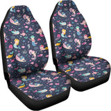 Mermaid Cartoon Pattern Print Universal Fit Car Seat Covers 102422