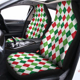 Merry Christmas Argyle Pattern Print Universal Fit Car Seat Covers 102422