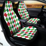 Merry Christmas Argyle Pattern Print Universal Fit Car Seat Covers 102422