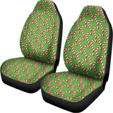 Merry Christmas Candy Cane Pattern Print Universal Fit Car Seat Covers 102422