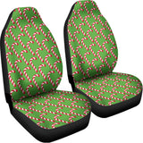 Merry Christmas Candy Cane Pattern Print Universal Fit Car Seat Covers 102422