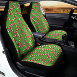 Merry Christmas Candy Cane Pattern Print Universal Fit Car Seat Covers 102422