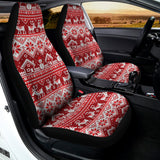 Merry Christmas Knitted Pattern Print Universal Fit Car Seat Covers 102422