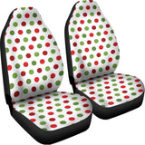 Merry Christmas Polka Dot Pattern Print Universal Fit Car Seat Covers 102422