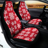Merry Christmas Snowflakes Pattern Print Universal Fit Car Seat Covers 102422