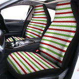 Merry Christmas Striped Pattern Print Universal Fit Car Seat Covers 102422