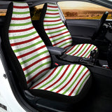 Merry Christmas Striped Pattern Print Universal Fit Car Seat Covers 102422