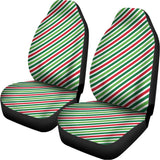 Merry Christmas Stripes Pattern Print Universal Fit Car Seat Covers 102422