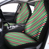 Merry Christmas Stripes Pattern Print Universal Fit Car Seat Covers 102422