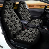 Metal Chainmail Pattern Print Universal Fit Car Seat Covers 102422
