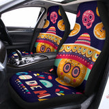 Mexican Skull Cinco de Mayo Print Universal Fit Car Seat Covers 102422