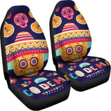 Mexican Skull Cinco de Mayo Print Universal Fit Car Seat Covers 102422