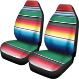 Mexican Striped Blanket Pattern Print Universal Fit Car Seat Covers 102422