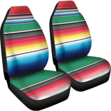 Mexican Striped Blanket Pattern Print Universal Fit Car Seat Covers 102422