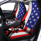 Military American Flag Print Universal Fit Car Seat Covers 102422