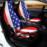 Military American Flag Print Universal Fit Car Seat Covers 102422