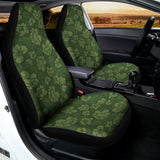 Military Green Camo Flower Pattern Print Universal Fit Car Seat Covers 102422