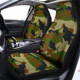 Military Green Camouflage Print Universal Fit Car Seat Covers 102422