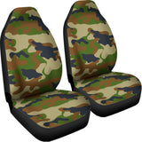Military Green Camouflage Print Universal Fit Car Seat Covers 102422