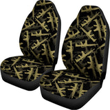 Military Guns Pattern Print Universal Fit Car Seat Covers 102422