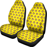 Monkey Emoji Pattern Print Universal Fit Car Seat Covers 102422