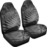 Monochrome Dinosaur Fossil Print Universal Fit Car Seat Covers 102422