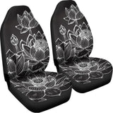 Monochrome Lotus Print Universal Fit Car Seat Covers 102422