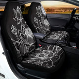 Monochrome Lotus Print Universal Fit Car Seat Covers 102422
