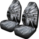 Monochrome Native Indian Portrait Print Universal Fit Car Seat Covers 102422