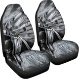 Monochrome Native Indian Portrait Print Universal Fit Car Seat Covers 102422