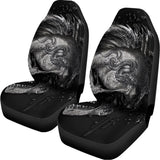 Monochrome Punk Skull Print Universal Fit Car Seat Covers 102422
