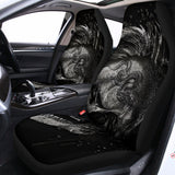 Monochrome Punk Skull Print Universal Fit Car Seat Covers 102422